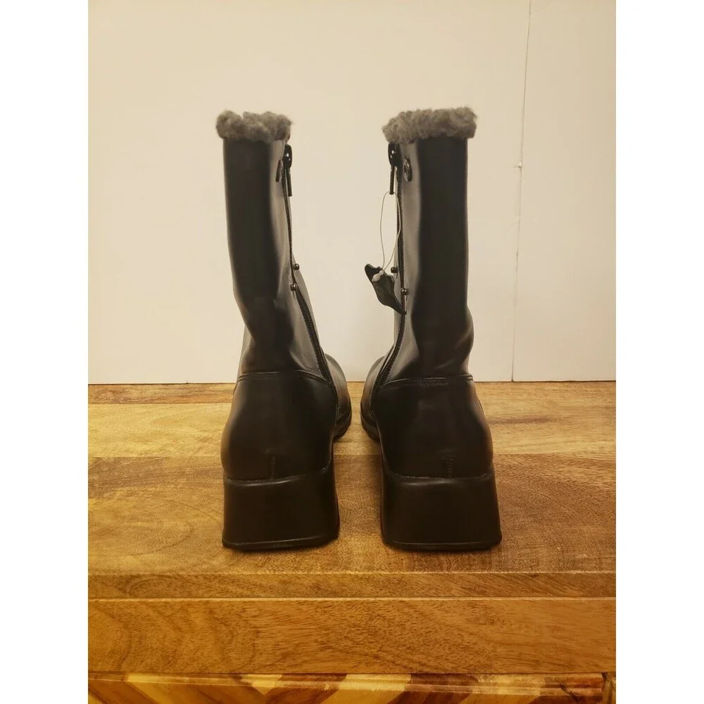 Amfic Design Genuine Leather Size 4,5 Black Boots
